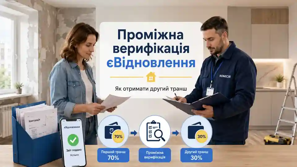 Проміжна верифікація єВідновлення перед отриманням другого траншу